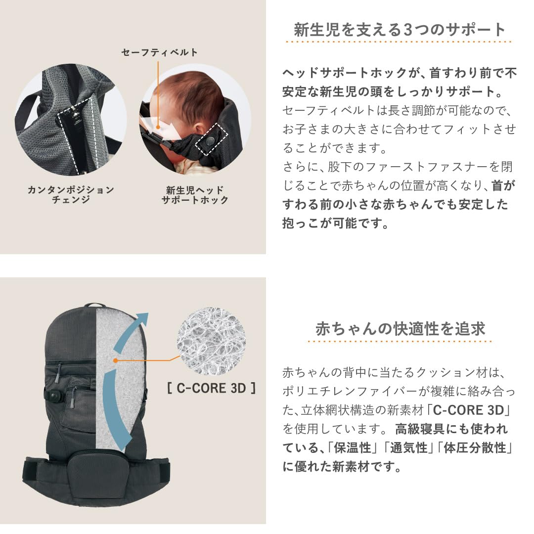 Amazon.co.jp: angelette アンジェレッテベビーキャリアオン 簡単